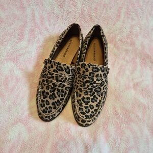 Lucky Brand Leopard Print Loafers - Tan & Black